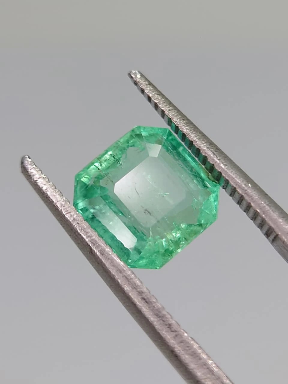 1.68ct Natural Octagon Faceted Panjshir Emerald from Afghanistan — view 1